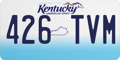 KY license plate 426TVM