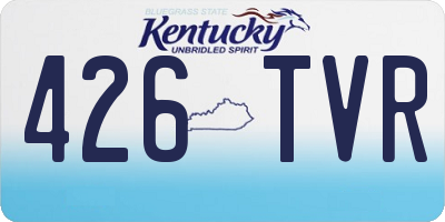 KY license plate 426TVR