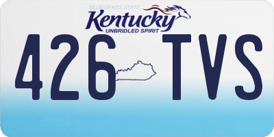 KY license plate 426TVS