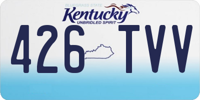 KY license plate 426TVV