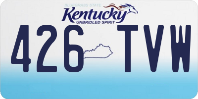 KY license plate 426TVW
