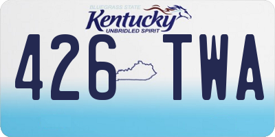 KY license plate 426TWA