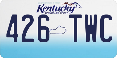 KY license plate 426TWC