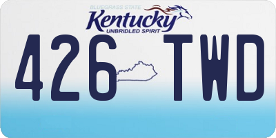 KY license plate 426TWD