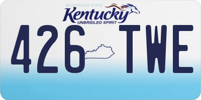 KY license plate 426TWE