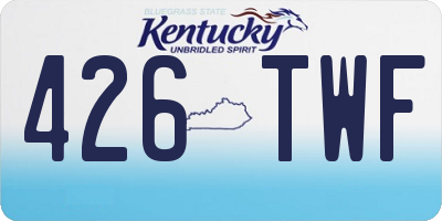 KY license plate 426TWF