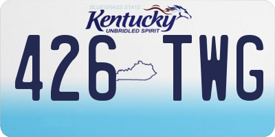 KY license plate 426TWG