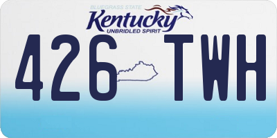 KY license plate 426TWH