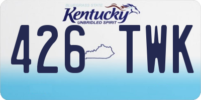 KY license plate 426TWK