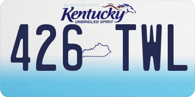 KY license plate 426TWL