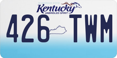 KY license plate 426TWM