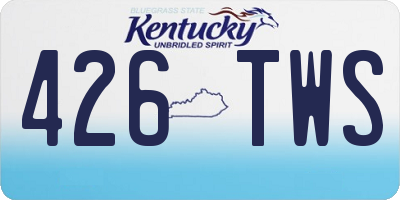 KY license plate 426TWS