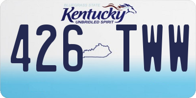 KY license plate 426TWW