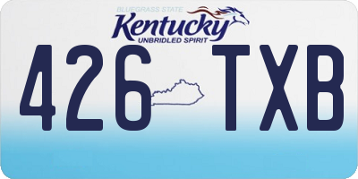 KY license plate 426TXB