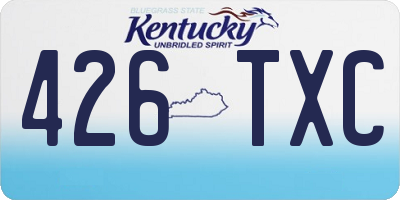 KY license plate 426TXC