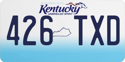 KY license plate 426TXD