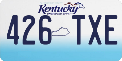 KY license plate 426TXE