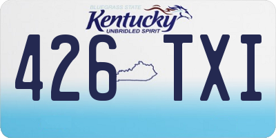 KY license plate 426TXI