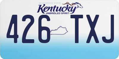 KY license plate 426TXJ