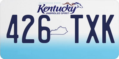 KY license plate 426TXK