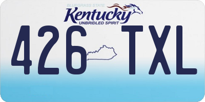 KY license plate 426TXL
