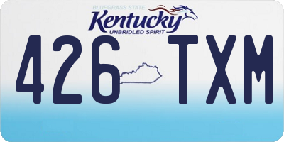 KY license plate 426TXM