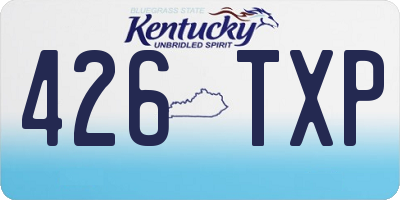KY license plate 426TXP