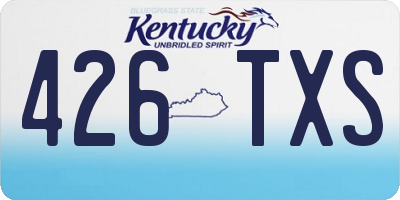 KY license plate 426TXS