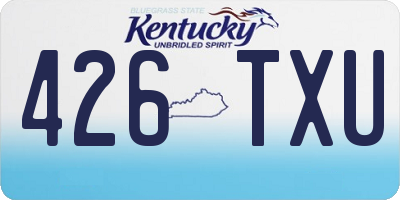 KY license plate 426TXU