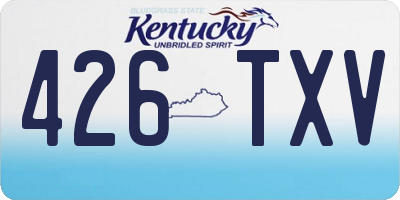 KY license plate 426TXV