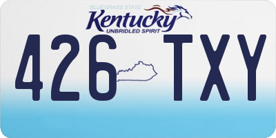 KY license plate 426TXY