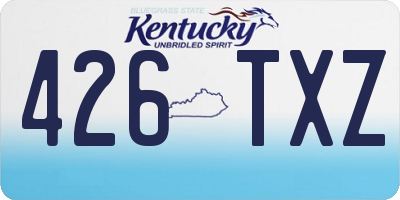KY license plate 426TXZ