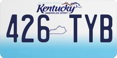 KY license plate 426TYB