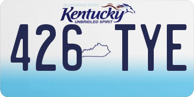 KY license plate 426TYE