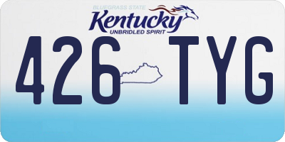 KY license plate 426TYG