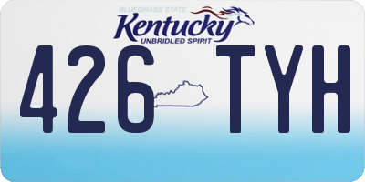 KY license plate 426TYH