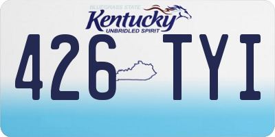 KY license plate 426TYI