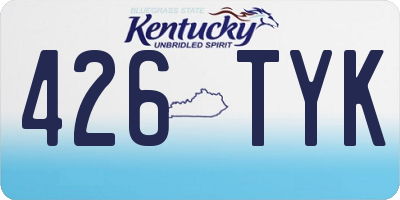 KY license plate 426TYK