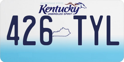 KY license plate 426TYL