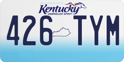 KY license plate 426TYM