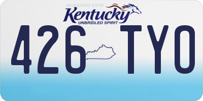 KY license plate 426TYO