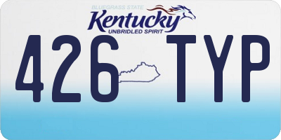 KY license plate 426TYP