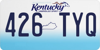 KY license plate 426TYQ