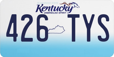 KY license plate 426TYS