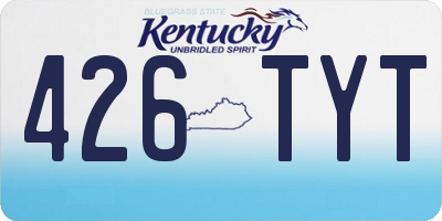 KY license plate 426TYT