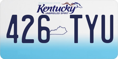 KY license plate 426TYU