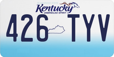 KY license plate 426TYV