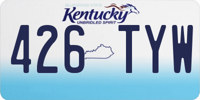 KY license plate 426TYW