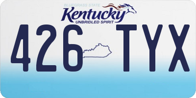 KY license plate 426TYX