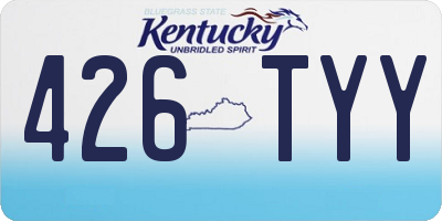 KY license plate 426TYY